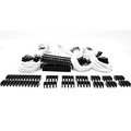 Micro Connectors Micro Connectors F04-240W-KIT Premium Sleeved PSU Cable Extension Kit; White F04-240W-KIT